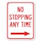 Signmission No Stopping Anytime W/ Arrow Right Heavy-Gauge Alum Rust Proof Parking Sign, 18" x 24", A-1824-23583 A-1824-23583 - alternate 1